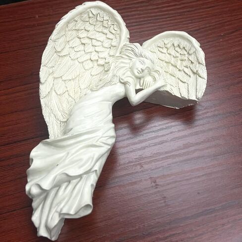 SIQITECHNO Door Frame Angel Decor Statues Ornaments Distressed Angel Sculpture Left or Right Door Corner Angel Decor Resin Wall Sculpture Crafts Vintage Angel Sculpture Ornament for Door Decoration in Saudi Arabia