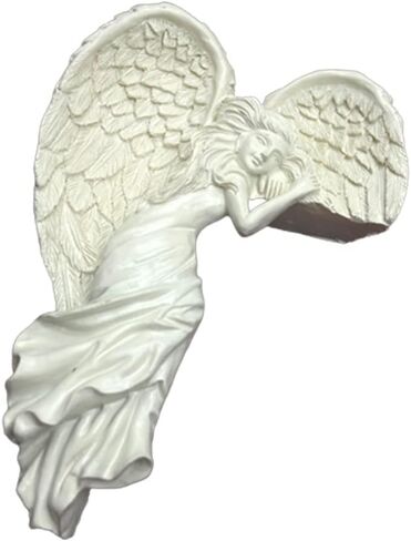 SIQITECHNO Door Frame Angel Decor Statues Ornaments Distressed Angel Sculpture Left or Right Door Corner Angel Decor Resin Wall Sculpture Crafts Vintage Angel Sculpture Ornament for Door Decoration in Saudi Arabia