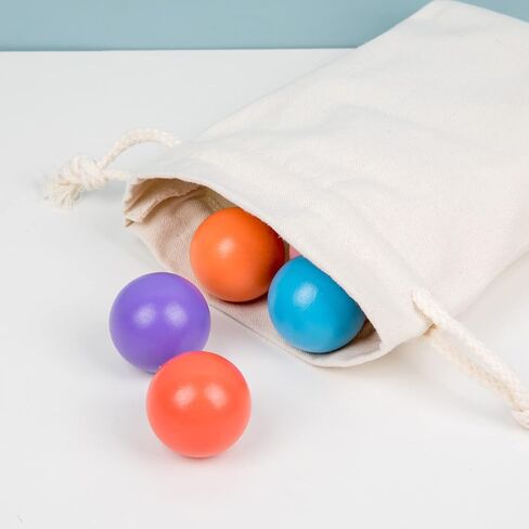 Auvewilo Wooden Balls and Cups Color Sorting Montessori Toy, Pairing Game Set for Kids in Kuwait