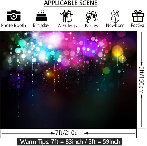 داينلس خلفية نيون 7 × 5 قدم لمستلزمات الحفلات، خلفية ليتس جلو كريزي خلفية الثمانينيات والتسعينيات والرقص والديسكو، ديكور تجريدي ملون، خلفية صور كرنفال للتصوير الفوتوغرافي للمراهقين والاولاد والبنات in Kuwait