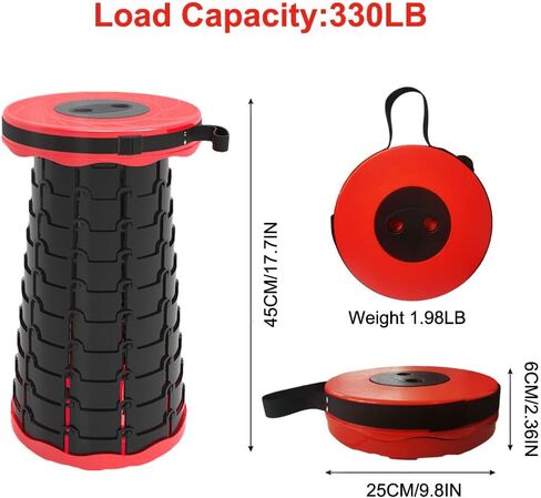 مقعد تخييم تلسكوبي محمول مطور 2023 من ايه الفيل، مقاعد قابلة للطي والسحب للتخييم والصيد والمشي لمسافات طويلة والسفر والشواء والاماكن الداخلية والخارجية in Kuwait