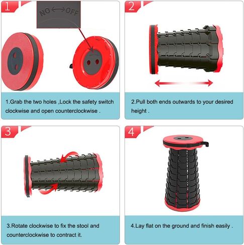 مقعد تخييم تلسكوبي محمول مطور 2023 من ايه الفيل، مقاعد قابلة للطي والسحب للتخييم والصيد والمشي لمسافات طويلة والسفر والشواء والاماكن الداخلية والخارجية in Kuwait