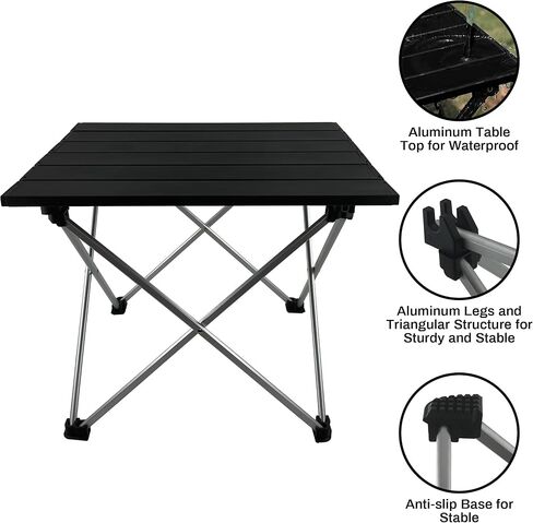 طاولة تخييم قابلة للطي من توكينكوكو، طاولة جانبية قابلة للطي، طاولة شاطئ الومنيوم خفيفة الوزن، طاولة خيمة، طاولات تخييم قابلة للطي مع شنطة حمل للتخييم في الهواء الطلق والمشي لمسافات طويلة والنزهات in Kuwait