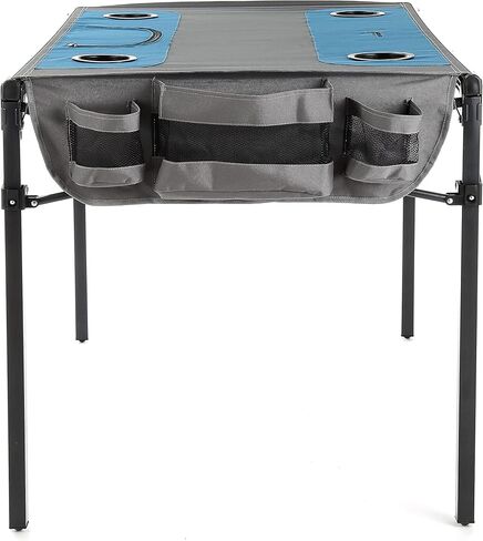 طاولة قابلة للطي محمولة شديدة التحمل مقاس 51 بوصة من ARROWHEAD، 8 حاملات أكواب، مبرد متكامل، حقيبتين للتخزين الجانبيين، لا يوجد سطح مترهل، حقيبة حمل، إطار فولاذي، قماش 600D عالي الجودة، دعم في الولايات المتحدة الأمريكية in Kuwait