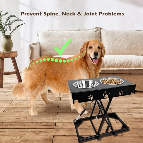 أوعية الكلاب المرتفعة من مونتكس مقاس 3-16 بوصة بارتفاعات غير محدودة وقابلة للتعديل، أوعية للكلاب المرتفعة للكلاب المتوسطة الصغيرة، من 3 إلى 16 بوصة in Kuwait