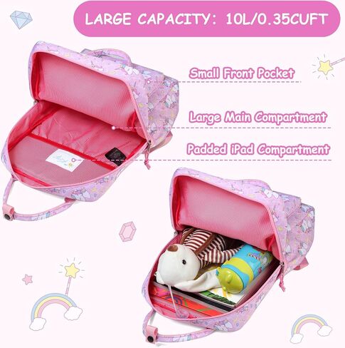 Kasqo Kids Backpack, Lightweight Toddler Backpack Children Bookbag for Preschool Kindergarten with Chest Strap in Saudi Arabia