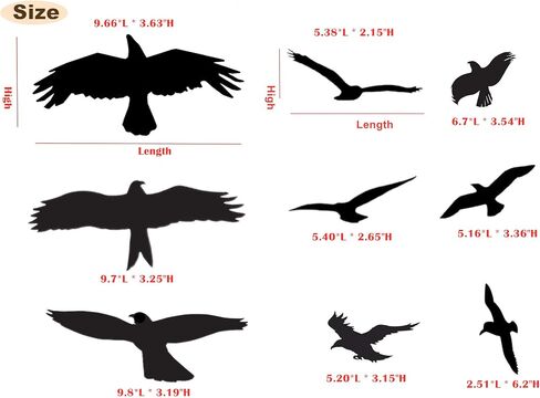 Anti-Collision Window Bird Stickers Glass Door Protection and Save Birds (Black, 9 Pcs) in Saudi Arabia