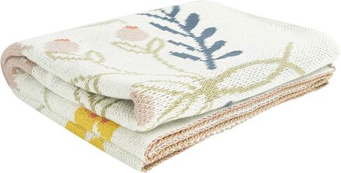Creative Co-Op 40" L x 32" W Cotton Knit Baby Bee Blanket, Multicolor in Saudi Arabia
