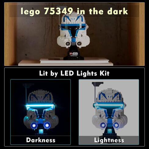 مجموعة إضاءة LED من VONADO لمجموعة خوذة Lego Captain Rex 75349، إضاءة DIY متوافقة مع خوذة Lego Star Wars 75349 (بدون نموذج Lego)، أضواء إبداعية لسلسلة Lego Helmet 2023 in Saudi Arabia
