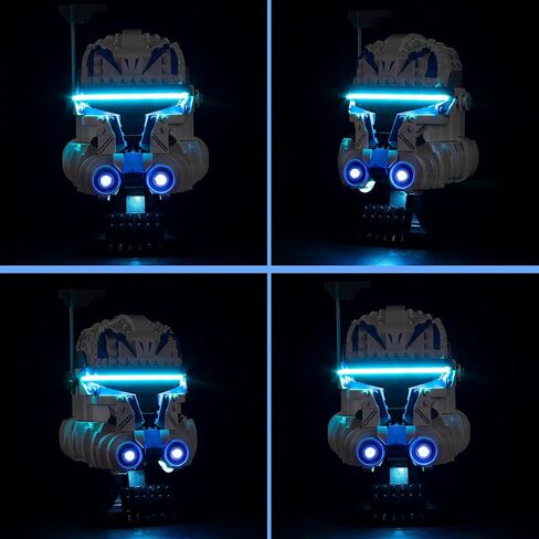 مجموعة إضاءة LED من VONADO لمجموعة خوذة Lego Captain Rex 75349، إضاءة DIY متوافقة مع خوذة Lego Star Wars 75349 (بدون نموذج Lego)، أضواء إبداعية لسلسلة Lego Helmet 2023 in Saudi Arabia