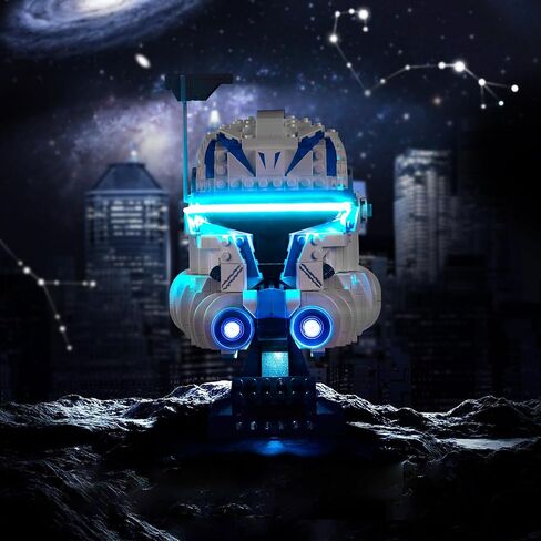 مجموعة إضاءة LED من VONADO لمجموعة خوذة Lego Captain Rex 75349، إضاءة DIY متوافقة مع خوذة Lego Star Wars 75349 (بدون نموذج Lego)، أضواء إبداعية لسلسلة Lego Helmet 2023 in Saudi Arabia