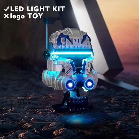 مجموعة إضاءة LED من VONADO لمجموعة خوذة Lego Captain Rex 75349، إضاءة DIY متوافقة مع خوذة Lego Star Wars 75349 (بدون نموذج Lego)، أضواء إبداعية لسلسلة Lego Helmet 2023 in Saudi Arabia