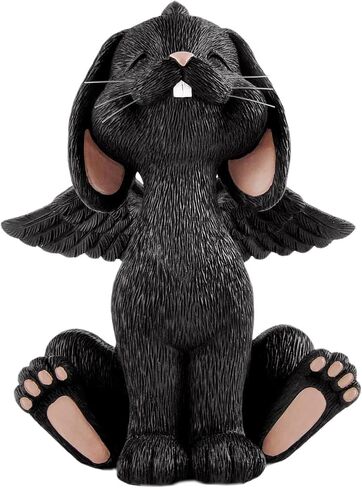 JFSM INC. Bereavement Memorial Brown Bunny Rabbit Angel Figurine with Angel Wings Bunny Loss Sympathy Gift - Happy Bunny Collection in Kuwait