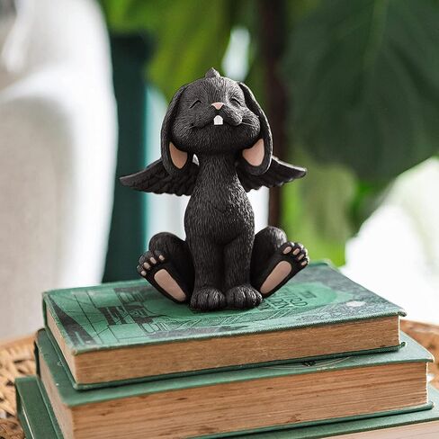 JFSM INC. Bereavement Memorial Brown Bunny Rabbit Angel Figurine with Angel Wings Bunny Loss Sympathy Gift - Happy Bunny Collection in Kuwait