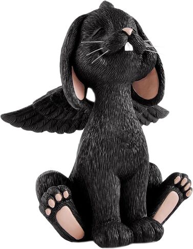 JFSM INC. Bereavement Memorial Brown Bunny Rabbit Angel Figurine with Angel Wings Bunny Loss Sympathy Gift - Happy Bunny Collection in Kuwait