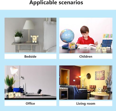 ساعة منبه SAPYONY لغرفة النوم مصنوعة من الخشب الكهربائي، بجانب السرير للأطفال الذين ينامون بعمق والأطفال المسنين والمكتب المنزلي ثلاثي الأبعاد لغز DIY مُجمَّع يدويًا متعدد الوظائف على مدار الساعة وحامل قلم in Kuwait