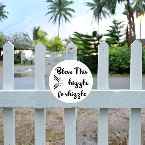 Aowotu Welcome Sign Outside Front Door Funny Wooden Door Sign for Front Porch Decoration Bless This House With Warm Gifts Funny Living Room Decorations Farmhouse Rustic Mural Art Decor 12 In in Saudi Arabia