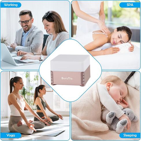 جهاز Burutta Sound Machine ذو الضوضاء البيضاء مع 39 صوتًا مهدئًا و30 مستوى من الصوت، والتي يمكن أن تحسن النوم. آلة الضوضاء المحمولة للأطفال والكبار (فضي) in Kuwait