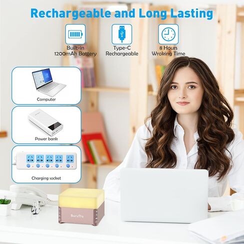 جهاز Burutta Sound Machine ذو الضوضاء البيضاء مع 39 صوتًا مهدئًا و30 مستوى من الصوت، والتي يمكن أن تحسن النوم. آلة الضوضاء المحمولة للأطفال والكبار (فضي) in Kuwait