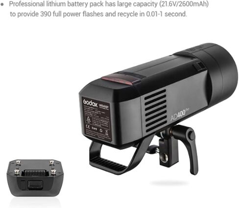 GODOX WB400P for AD400 Pro Battery Replacement, 2600mAh 21.6V Li-ion Battery Pack AD400Pro Flash Strobe Speedlite Speedlight in Saudi Arabia