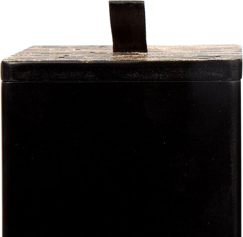 Truu Design CTG, Collection, Celeste Wood, 4 x 4.25 x 4 inches, Black Storage Box in Kuwait