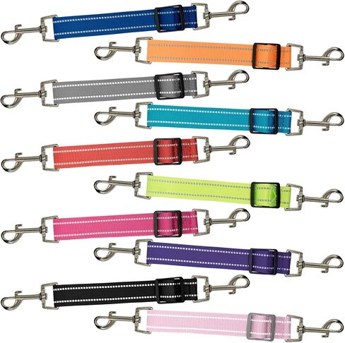10 Pcs Dog Safety Collar Clips - Adjustable Reflective Nylon Dog Collar Connectors - Double Ended Backup Clasp Leash for Dog - Collar Harness Connector - Pet Safety Supplies in Kuwait