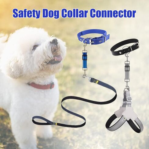 10 Pcs Dog Safety Collar Clips - Adjustable Reflective Nylon Dog Collar Connectors - Double Ended Backup Clasp Leash for Dog - Collar Harness Connector - Pet Safety Supplies in Kuwait
