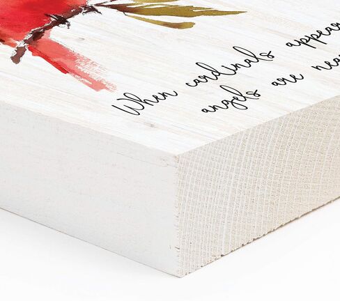 P. Graham Dunn Cardinals Appear Classic White 7.2 x 5.5 Pine Wood Bereavement Block Sign in Saudi Arabia