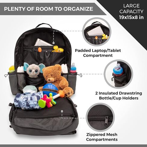 T.O.M HORIZONS Sling Diaper Bag for Dad; Single-handed Diaper Changing System. Changing Pad and much more included in Saudi Arabia