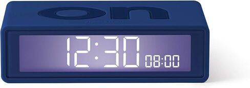 Lexon Flip+ Travel Digital Alarm Clock, Reversible On/Off Faces Small Travel Clock with LCD Display & Touch Sensor Light, Battery Operated, Rubber - Yellow in Kuwait