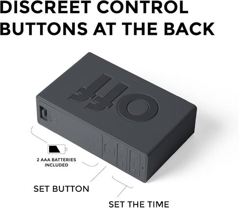 Lexon Flip+ Travel Digital Alarm Clock, Reversible On/Off Faces Small Travel Clock with LCD Display & Touch Sensor Light, Battery Operated, Rubber - Yellow in Kuwait