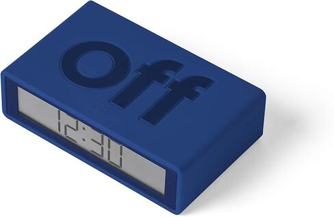 Lexon Flip+ Travel Digital Alarm Clock, Reversible On/Off Faces Small Travel Clock with LCD Display & Touch Sensor Light, Battery Operated, Rubber - Yellow in Kuwait