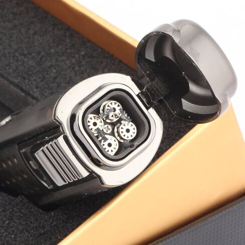 G GALINER ولاعة السيجار 4 شعلة نفاثة لهب أحمر غاز البوتان السائل قابل للتعديل ولاعة السيجار مع قاطع لكمة السيجار in Kuwait