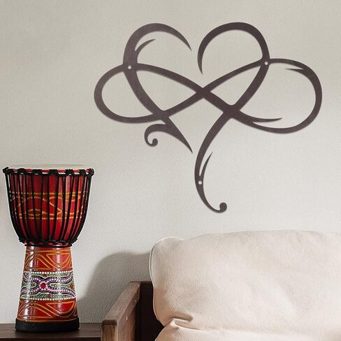 You and Me Forever Infinity Sign Metal Endless Love Heart Shaped Symbol Decorative Accent Decor Wall Decor Word Sign Indoor Outdoor Home, Office, Living Room Decor (You and Me) in Kuwait