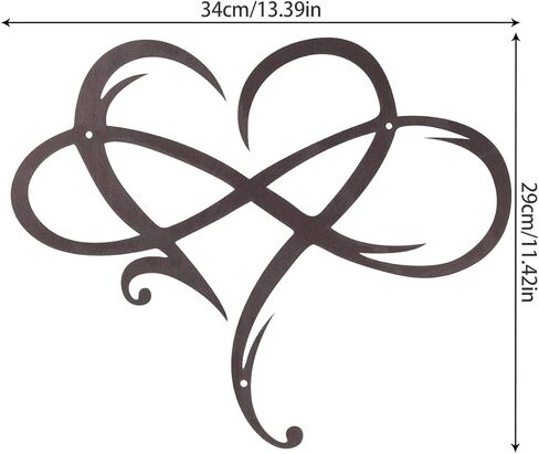 You and Me Forever Infinity Sign Metal Endless Love Heart Shaped Symbol Decorative Accent Decor Wall Decor Word Sign Indoor Outdoor Home, Office, Living Room Decor (You and Me) in Kuwait