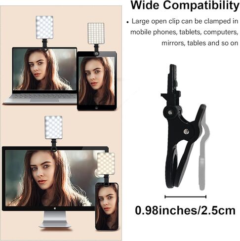 مشبك GreatLPT لإضاءة السيلفي، مشبك قابل للفصل لإضاءة Newmowa، مشبك إضاءة للهاتف لإضاءة NEEWER in Kuwait