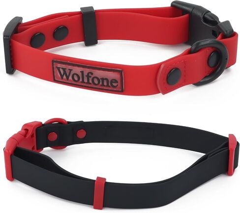 Waterproof Adjustable Dog Collar for Small Medium Large Dogs Comfort Sturdy Odor Proof Easy Clean with Quick Release Buckle（Pink Peacock Large） in Saudi Arabia