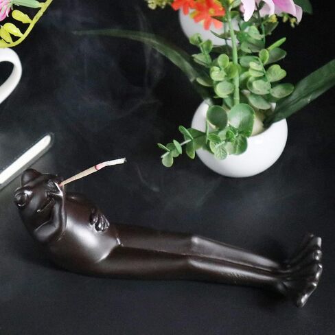 حامل البخور الضفدع من Memeyou للعصي حامل عصا البخور مبخرة الضفدع مبخرة لطيفة مصنوعة يدويًا من الراتنج حامل رائع كبير جميل للتدخين هدية ضفدع لديكور المنزل والمكتب in Kuwait