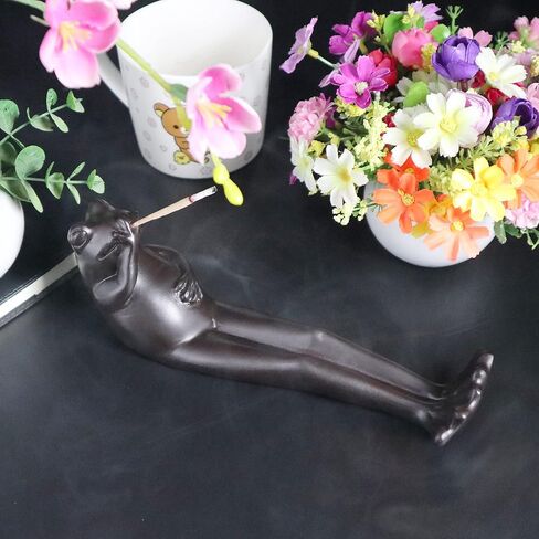 حامل البخور الضفدع من Memeyou للعصي حامل عصا البخور مبخرة الضفدع مبخرة لطيفة مصنوعة يدويًا من الراتنج حامل رائع كبير جميل للتدخين هدية ضفدع لديكور المنزل والمكتب in Kuwait