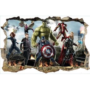 QIUXIA Superhero Wall Sticker DIY Removable SuperheroesChildren Themed Art Boy Room Wall Sticker Bedroom Nursery Playroom Decoration Wall Stickers in Saudi Arabia