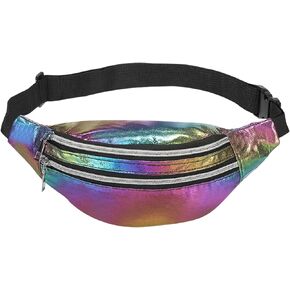 حزمة فاني للنساء من باتيكل 80s، حقيبة خصر قابلة للتعديل 90s Fanny Pack للحفلات والجري، متعددة الألوان in Kuwait