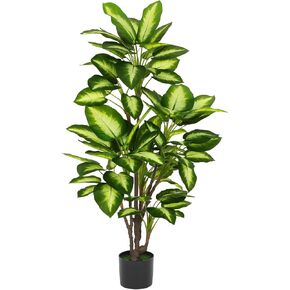 فياجدو نباتات ذهبية ديفينباتشيا في اصيص بطول 4 اقدام، نباتات صناعية من الحرير الصناعي، نباتات استوائية مزيفة للاماكن الداخلية مع اصيص، نباتات ارضية كبيرة للمنزل والمكتب والشرفة، هدية الانتقال لمنزل in Kuwait