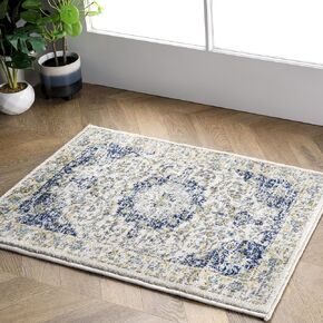 سجادة nuLOOM Verona ذات اللكنة الفارسية العتيقة، 3 × 5 بوصة، أزرق، مستطيلة، بسمك 0.35 بوصة in Kuwait
