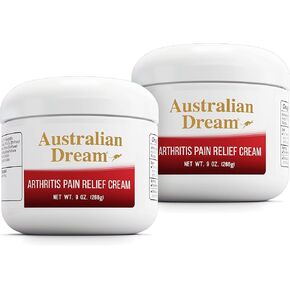 Australian Dream Arthritis Pain Relief Cream - Soothing, Non-Greasy Pain Relief Cream - Powerful Topical Arthritis Pain Relief Good for Muscle Aches or Joint Pain - 9 oz Jars (2 Pack)
