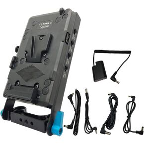لوحة بطارية Supfoto V-Mount 15 مم، مزود طاقة بقاعدة تثبيت على شكل V مع D-Tap ومخرج USB، بطارية دمية DMW-BLF19 لكاميرات باناسونيك GH3/GH4/GH5/GH5S in Kuwait