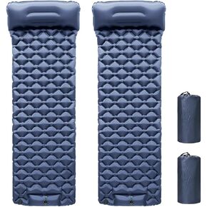 Ukontagood 2 Pack Sleeping Pad Ultralight Inflatable Sleeping Pad for Camping & Hiking, Self-Inflating Extra-Thick Airpad for Outdoor, Backpacking (Navy Blue) in Kuwait