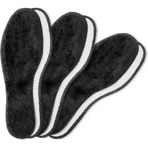 Arctic Lambskin Winter Shoe Insoles Set, 3 Pairs of Soft Bristle and Cotton Edge Shoe Inserts for Men & Women, Very Warm, 3 Pair Set, by Kaps (39 EUR / L8 US) in Saudi Arabia