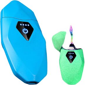 ولاعة بلازما SKRFIRE ولاعة كهربائية عديمة اللهب، ولاعة كهربائية قابلة لإعادة الشحن، ولاعة USB مقاومة للرياح، مفتاح لمس، مظهر أنيق، هدية جميلة (أبيض مضيء) in Kuwait