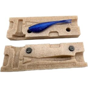 قالب حقن الصيد طعم - INJEX (1020SC) 5 سم لحكة قرص شوكة شوكة شداد - FUSIONX Fishing - قالب حقن الراتنج آلي واحد CNC لصنع خطافات الصيد البلاستيكية الناعمة in Kuwait