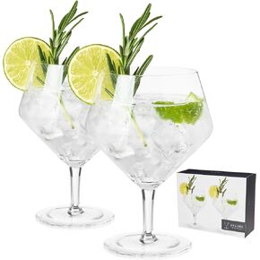 نظارات فيسكي راي للإعصار، مثالية لبينا كولاداس، زجاج الكوكتيل الاستوائي، مجموعة هدايا من النظارات الكريستالية مكونة من قطعتين، شفافة، 14oz in Kuwait